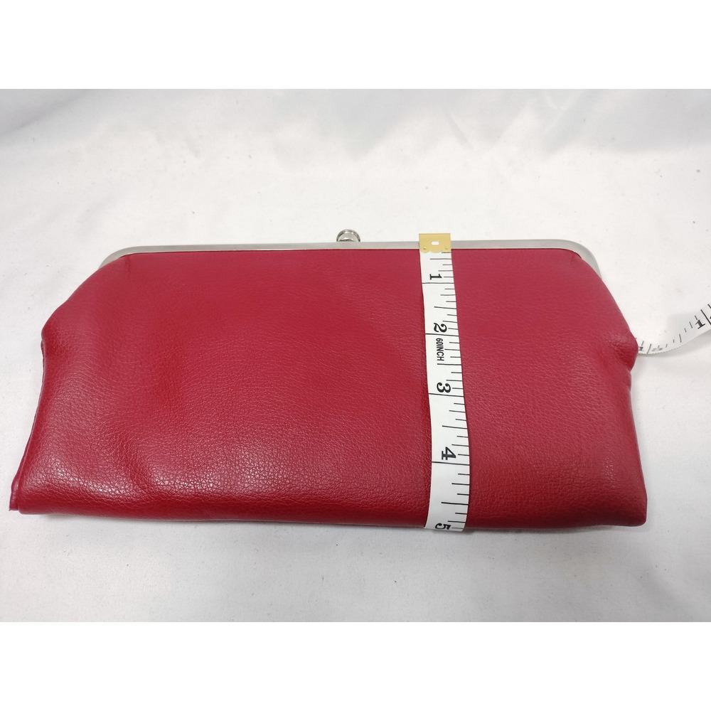 Target Red Faux Leather Kiss Lock Clutch Wallet
